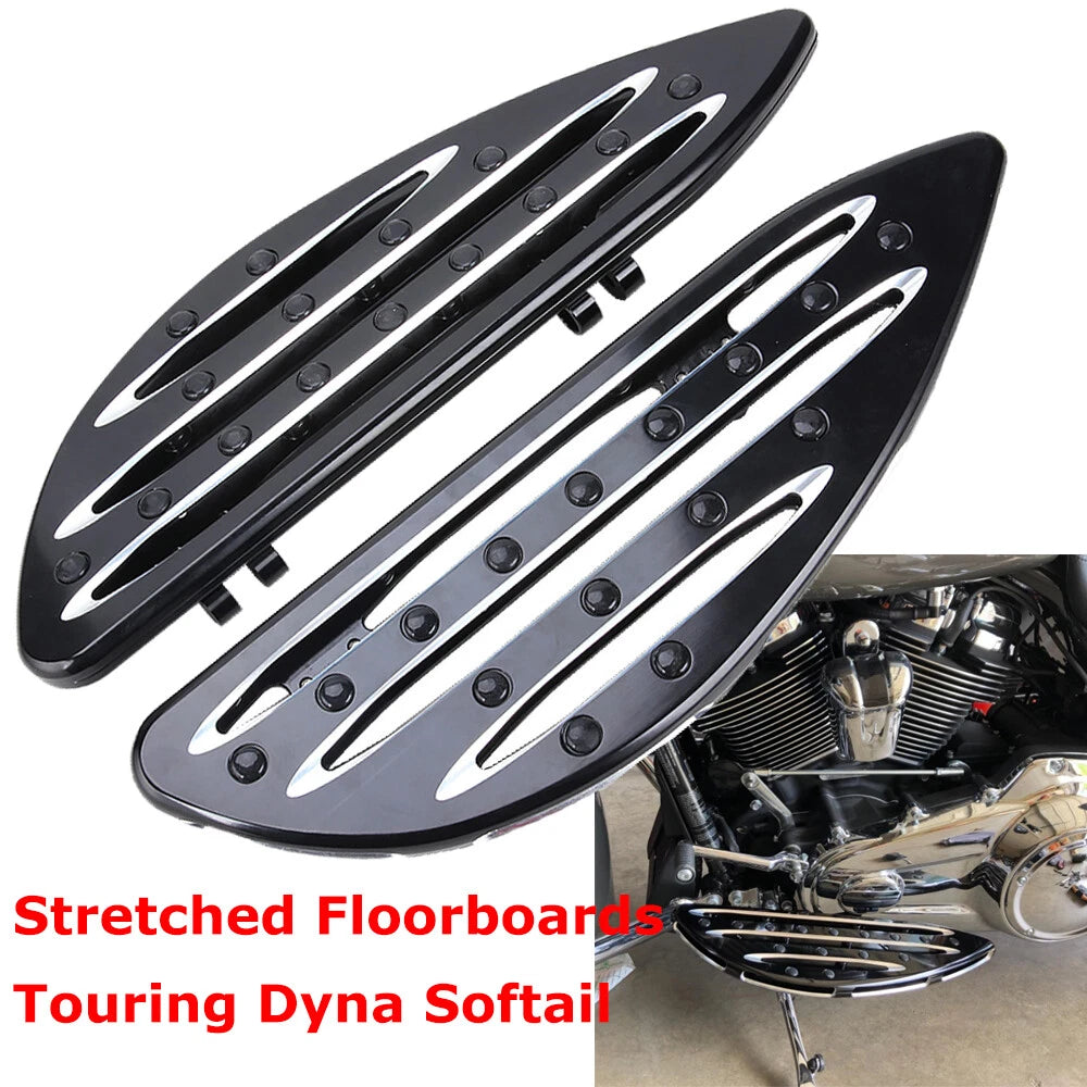 Driver Passenger Floorboards Foot Pegs Floor Boards Fit For Harley Electra Glide