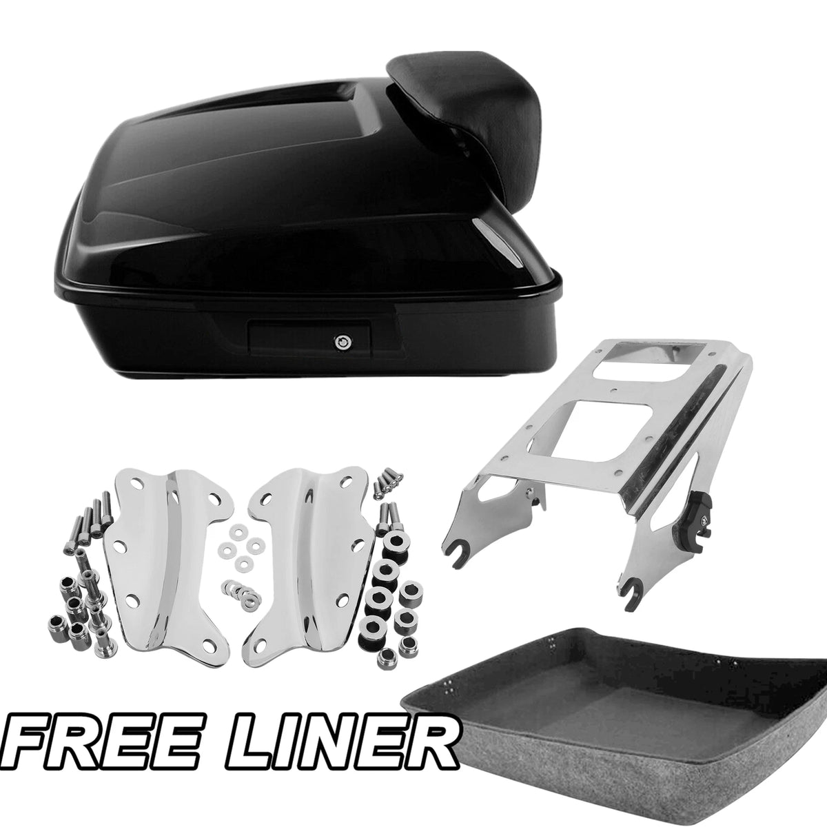 Chopped Trunk Pad Mount Rack Docking Kit For Harley Touring Electra Glide 09-13