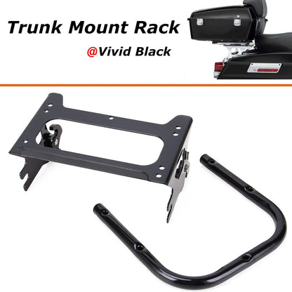 Detachable Two-up Tour Pack Pack Mount Rack Kits For Harley FLHR FLTR 1997-2008