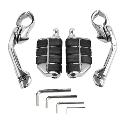 32mm Long Highway Foot Pegs Footrests Fit For Harley Touring Electra Road Glide