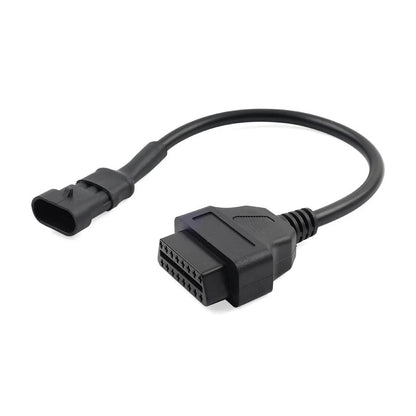 1x Motorcycle 3 pin To 16pin OBD2 Diagnostic Cable Adapter Connector For Cfmoto