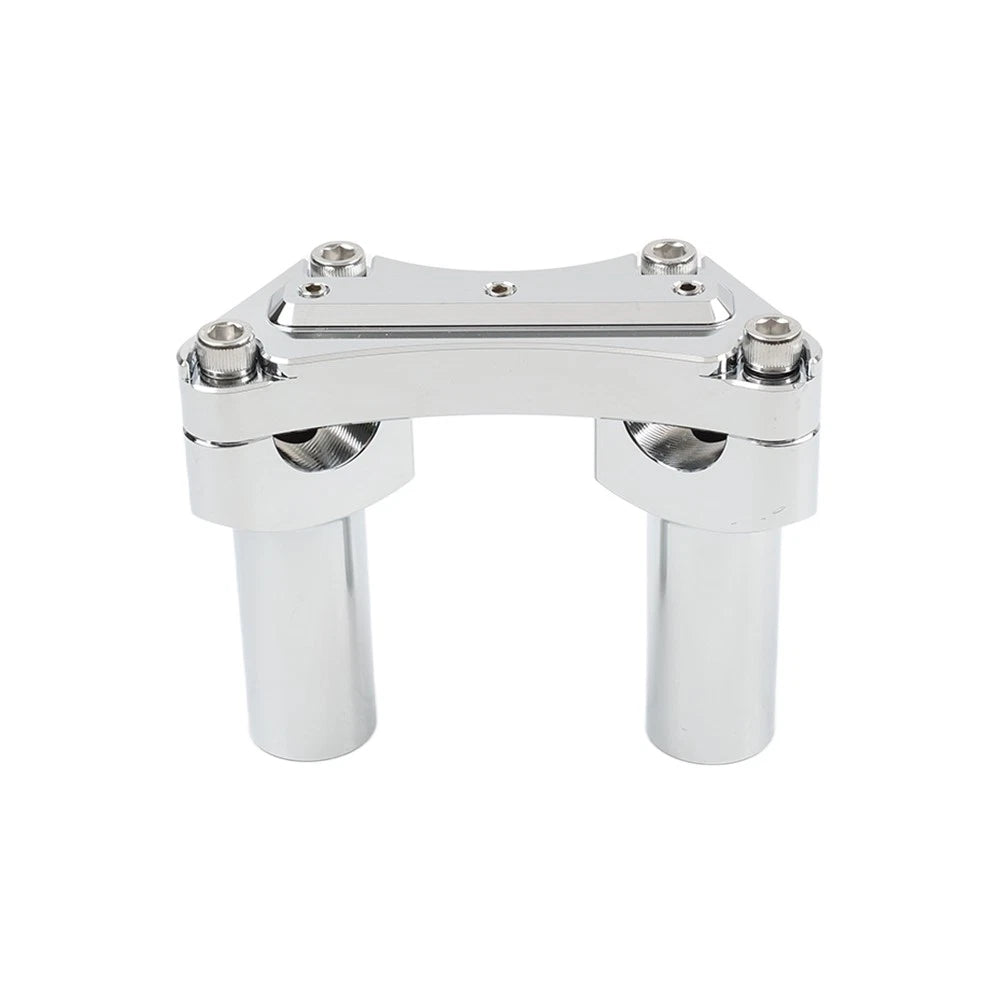 3.5" Straight Handlebar Riser & Top Clamp Chrome For Harley Dyna Tour Road Glide