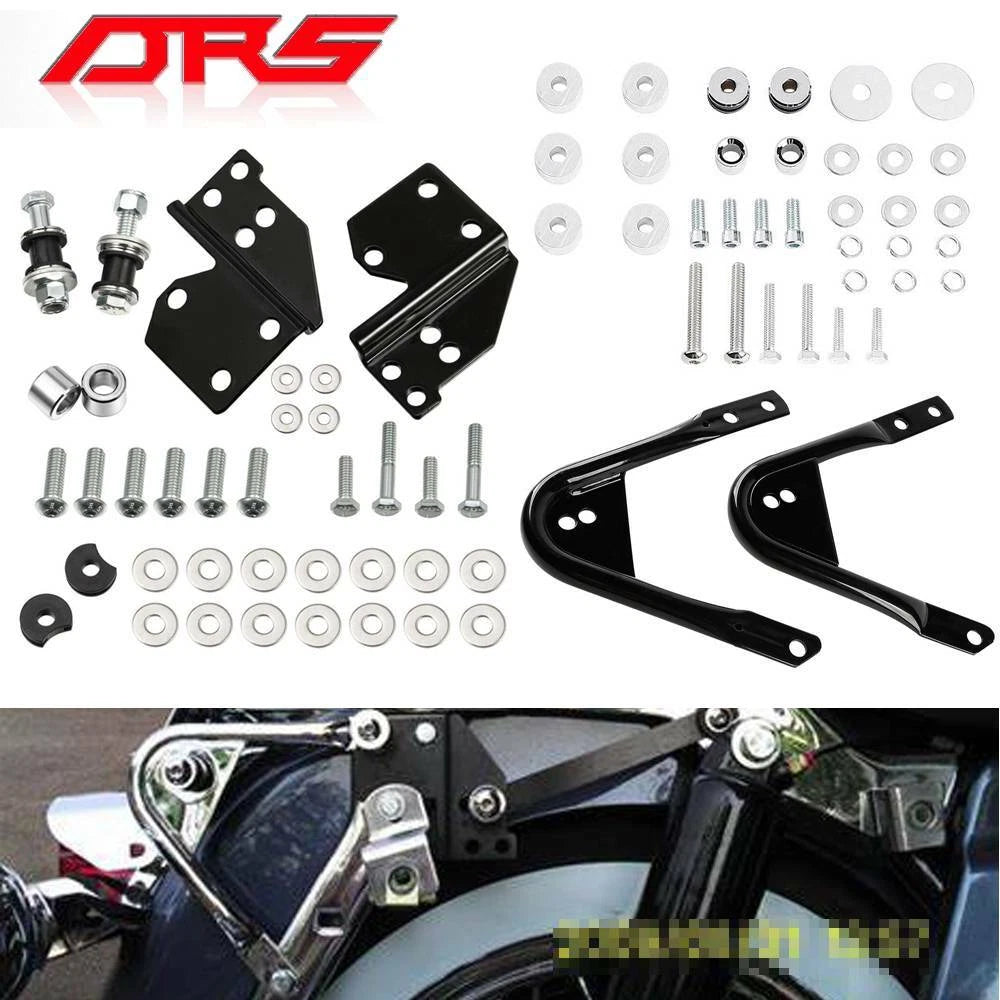 For 97-08 Harley Touring FLH Quick Release Sissy Bar+Tour Pack Rack Docking Kits