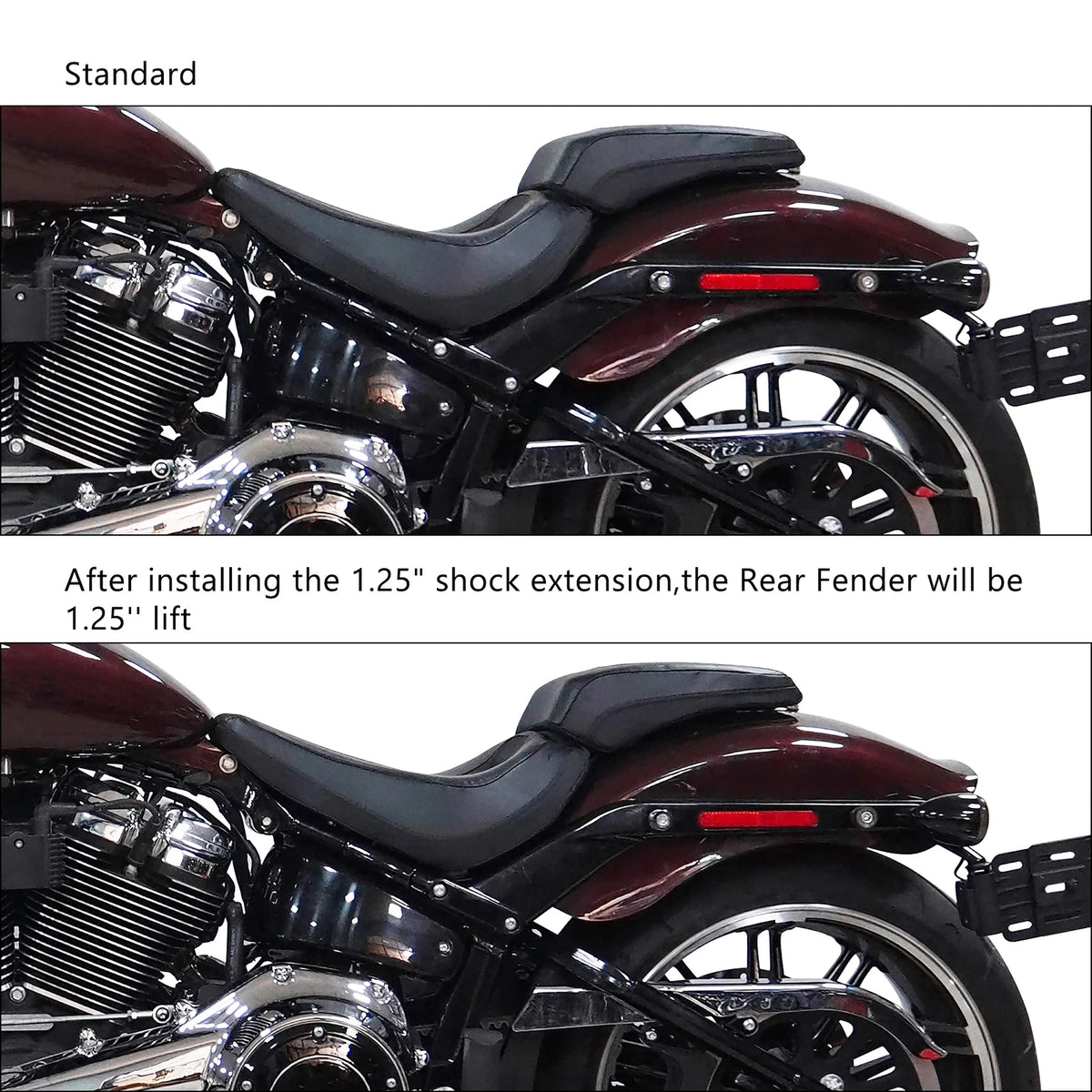1-1/4" Rear Lift Shock Mount Extension Extender For Harley Softail Fat Bob 18-Up