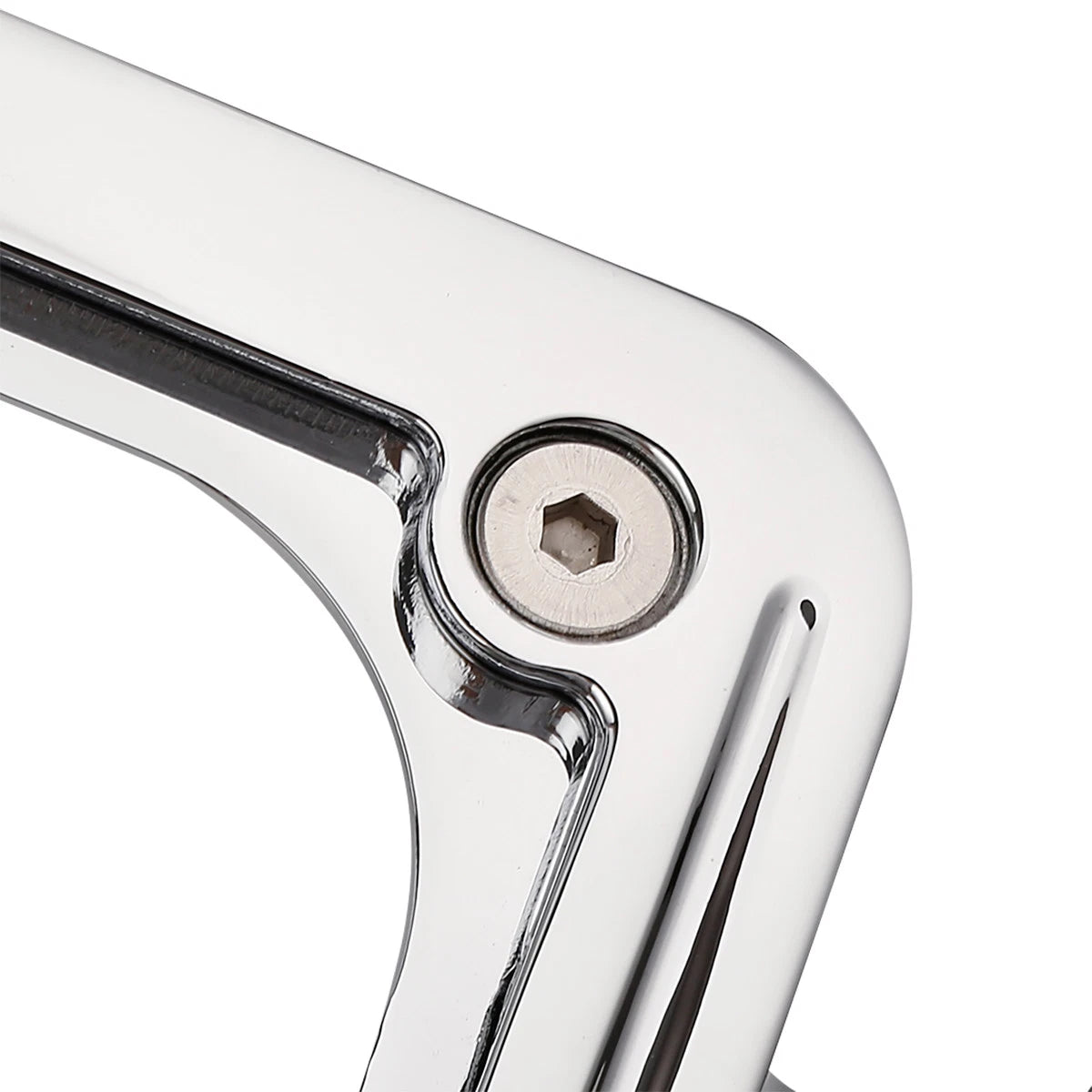 Curved Laydown License Plate Mount Frame Light Fit For Harley Street Road Glide