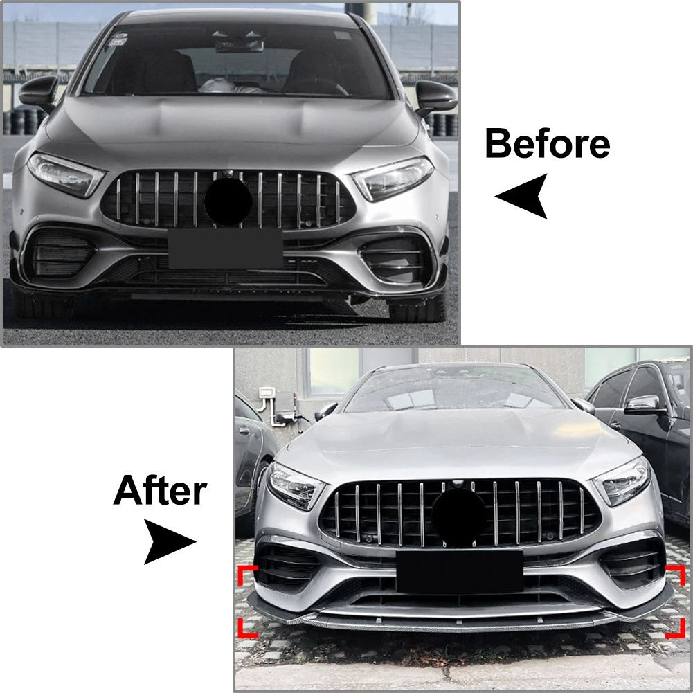 Front Bumper Spoiler Lip For Mercedes Benz A Class W177 A45 A45S 2019-2023