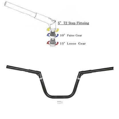 Adjustable 10"Rise 1.25" Handlebar Bar Fit For Harley Softail Deuce Slim Fat Boy