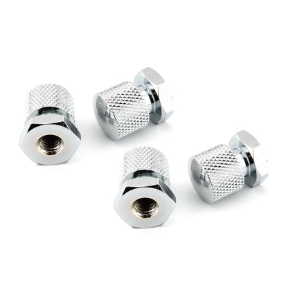 4x Seat Mounting Nuts 1/4"-20 Thread for Harley Davidson Touring Softail Silver