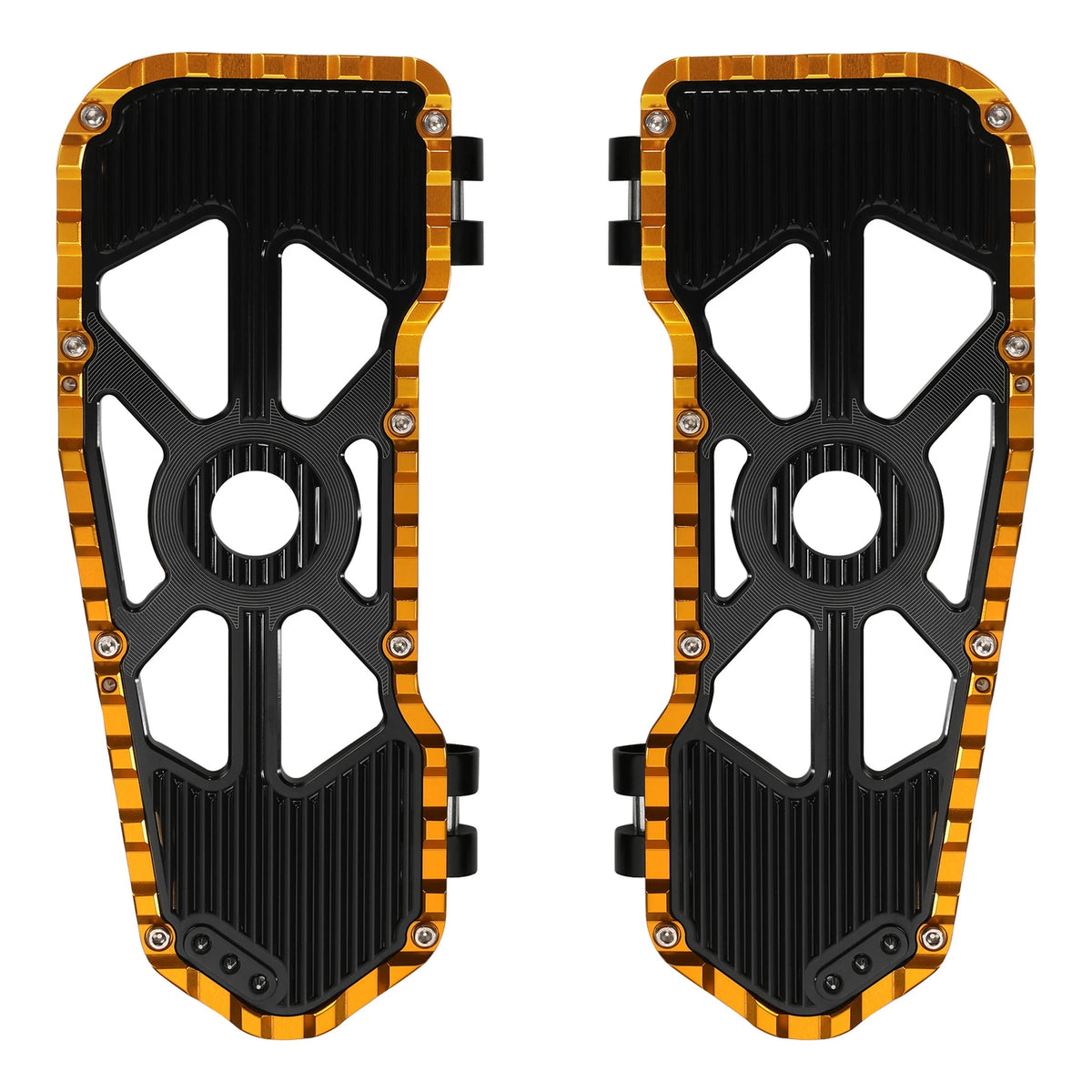 Driver Rider Footboard Floorboard Fit For Harley Electra Glide 09-24 Black Gold