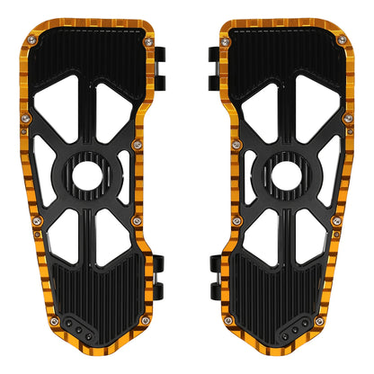 Driver Rider Footboard Floorboard Fit For Harley Electra Glide 09-24 Black Gold