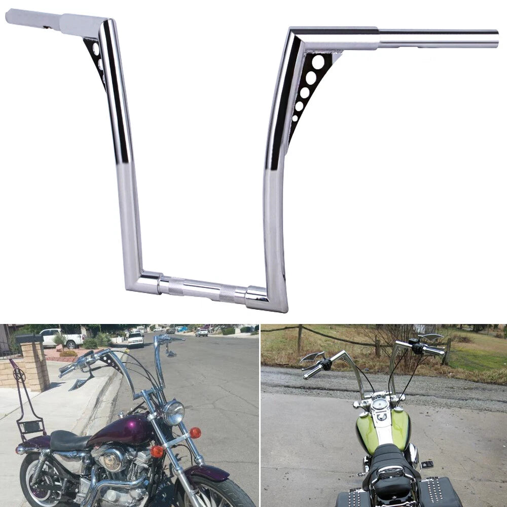 16" Rise Ape Hanger Handlebar For Harley Sportster Softail Dyna Fatboy FLST FXST