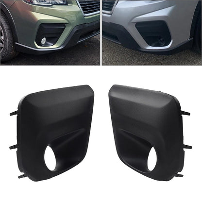 1 Pair Front Bumper Fog Light Bezel Cover Black For Subaru Forester 2019-2021