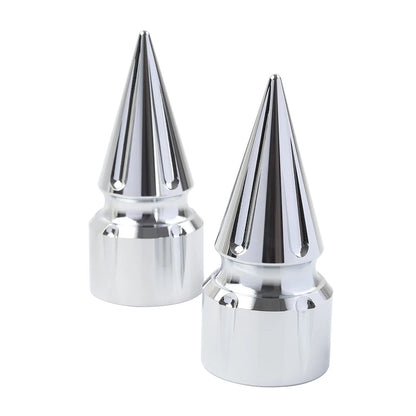 Front Axle Cap Nut Cover 3.6" For Harley Softail 07+ Dyna 08+ Street Glide Silve