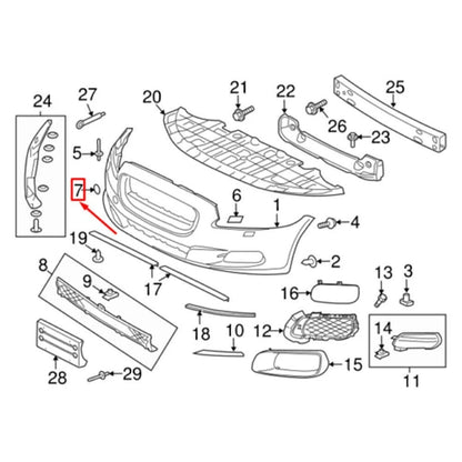 Unpainted Car Front Bumper Trailer Hole Cover For Jaguar XJ 2010-2019 C2D5378XXX