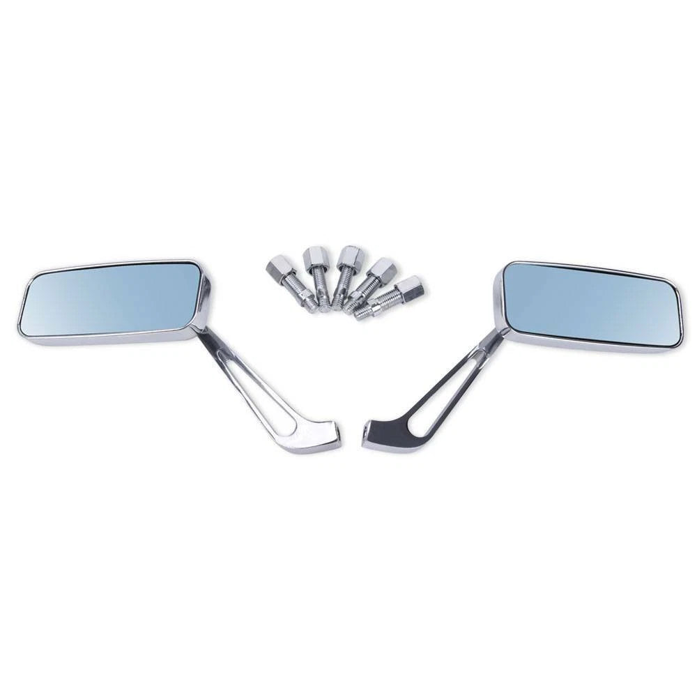 Rectangle Motorcycle Rear View Side Mirrors For Harley Street Glide Road King US