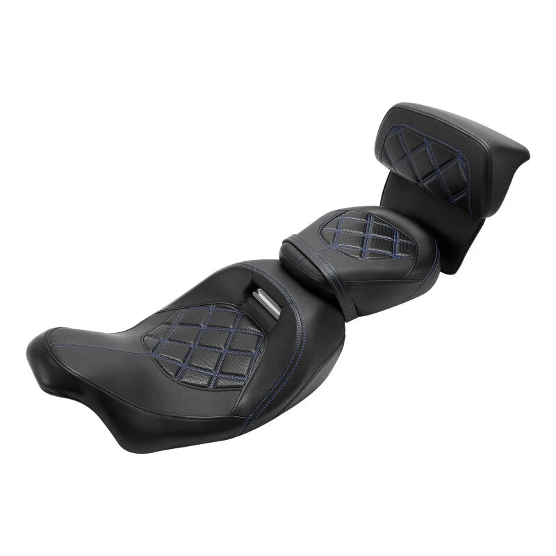 Driver & Passenger Seat Backrest Pad Fit For Harley Touring Electra Glide 14-23
