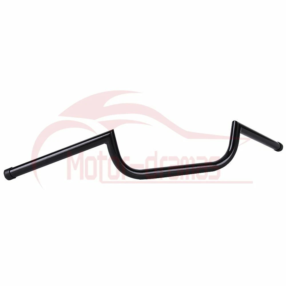 Black 7/8" 22mm Motorcycle Handlebars High-Rise Drag Bar For Honda Yamha Suzuki