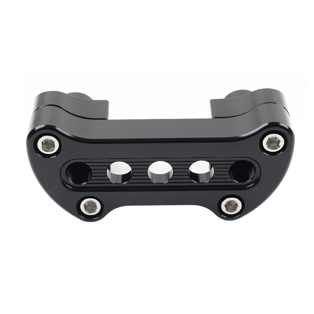 Handlebar Riser Top Clamp Mount For Harley Sportster Softail Dyna Road King Blk