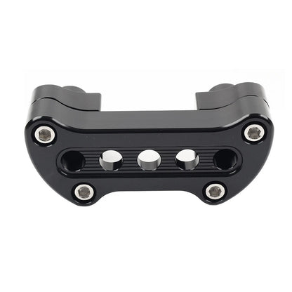 Handlebar Riser Top Clamp Mount For Harley Sportster Softail Dyna Road King Blk