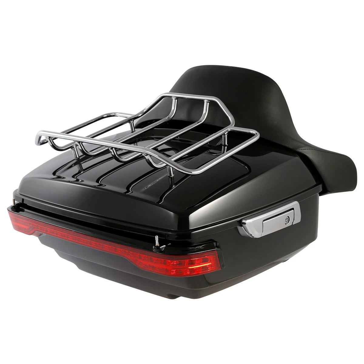 King Trunk Luggage Pad LED Tail Light Rack Mount For Harley Street Glide 2009-13