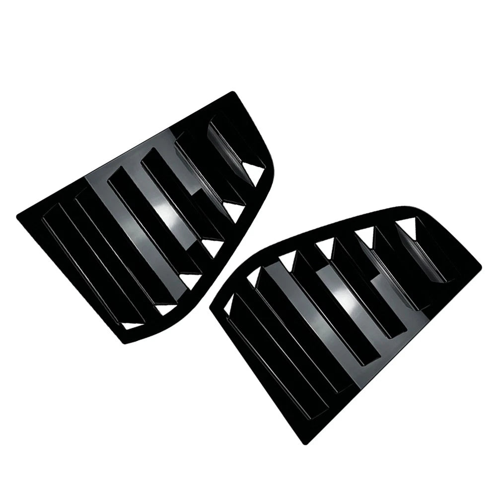 Rear Window Louver Shutter Cover Trim Glossy Black For VW Golf MK5 2004-2008
