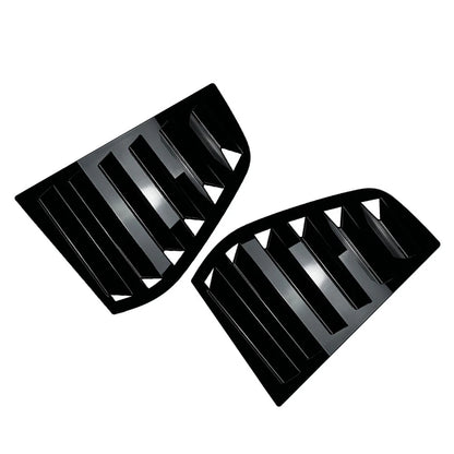 Rear Window Louver Shutter Cover Trim Glossy Black For VW Golf MK5 2004-2008