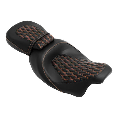 Rider Passenger Pillion Seat Fit For Harley Touring Street Glide 09-23 22 Black