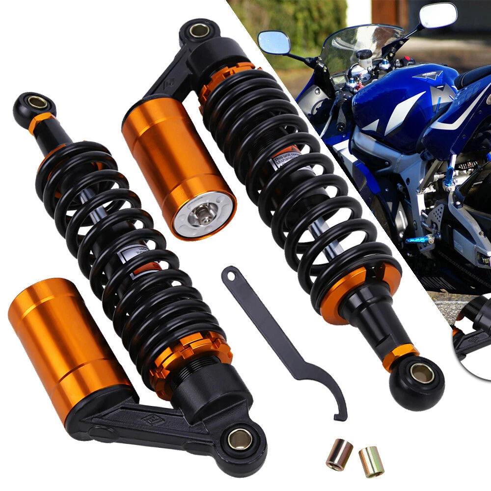 2x 13.5" 340mm Air Shocks Absorber Universal for Honda Yamaha Motorcycle ATV UTV