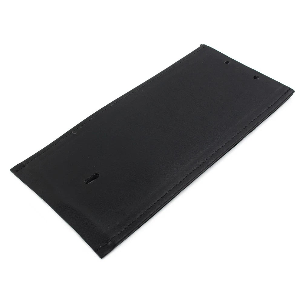 Black Plain Leather Gas Tank Panel Bib No Design Simple Smooth For Harley