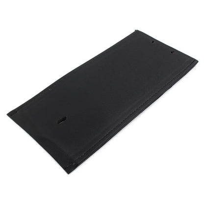 Black Plain Leather Gas Tank Panel Bib No Design Simple Smooth For Harley