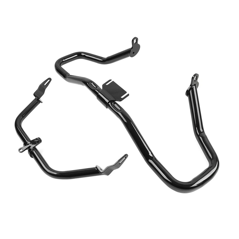 Glossy Black Steel Engine Guard Crash Bar For Harley Road Glide FLTRX 2015-2023