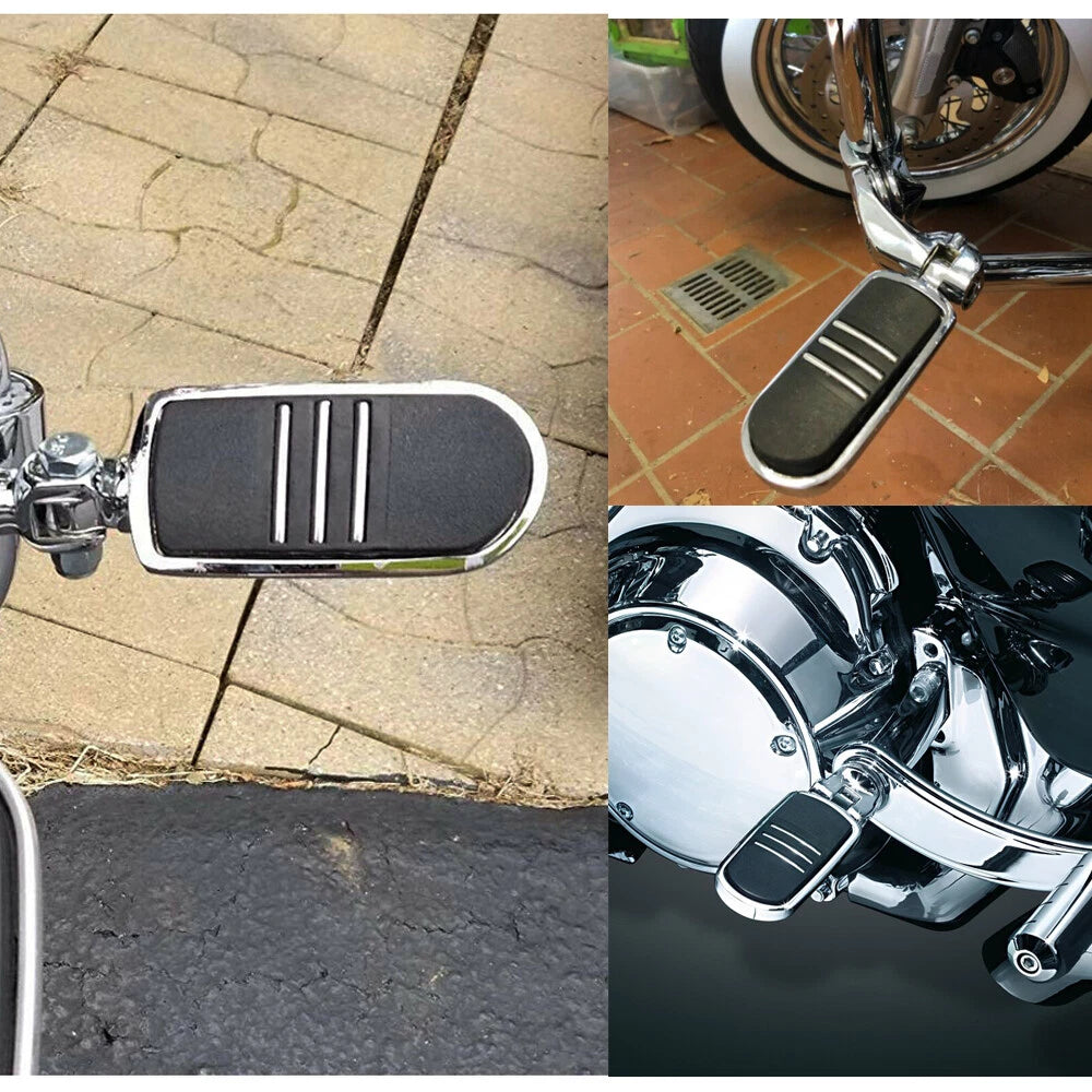 Pair Male Mount Foot Pegs Footrests For Harley Touring Sportster Softail Dyna US
