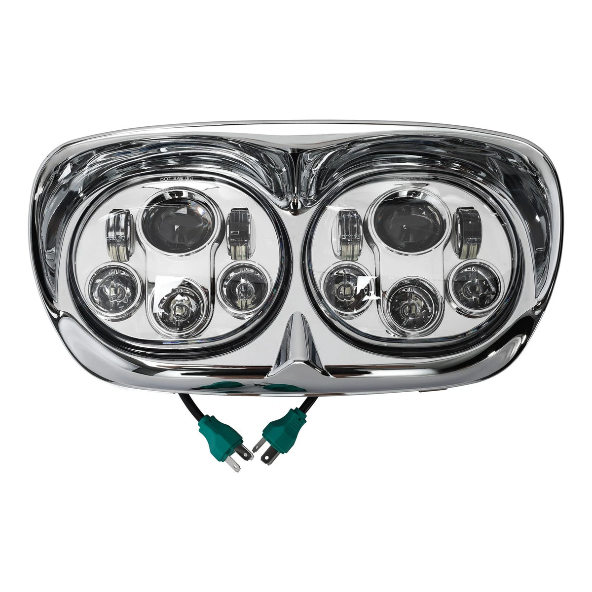 5.75" Dual LED Headlight Lamp Projector Fit For Harley Road Glide 1998-2013 2012