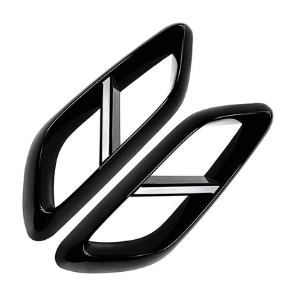 Rear Throat Exhaust Pipe Cover For Mercedes Benz E Class W214 2024+ Glossy Black