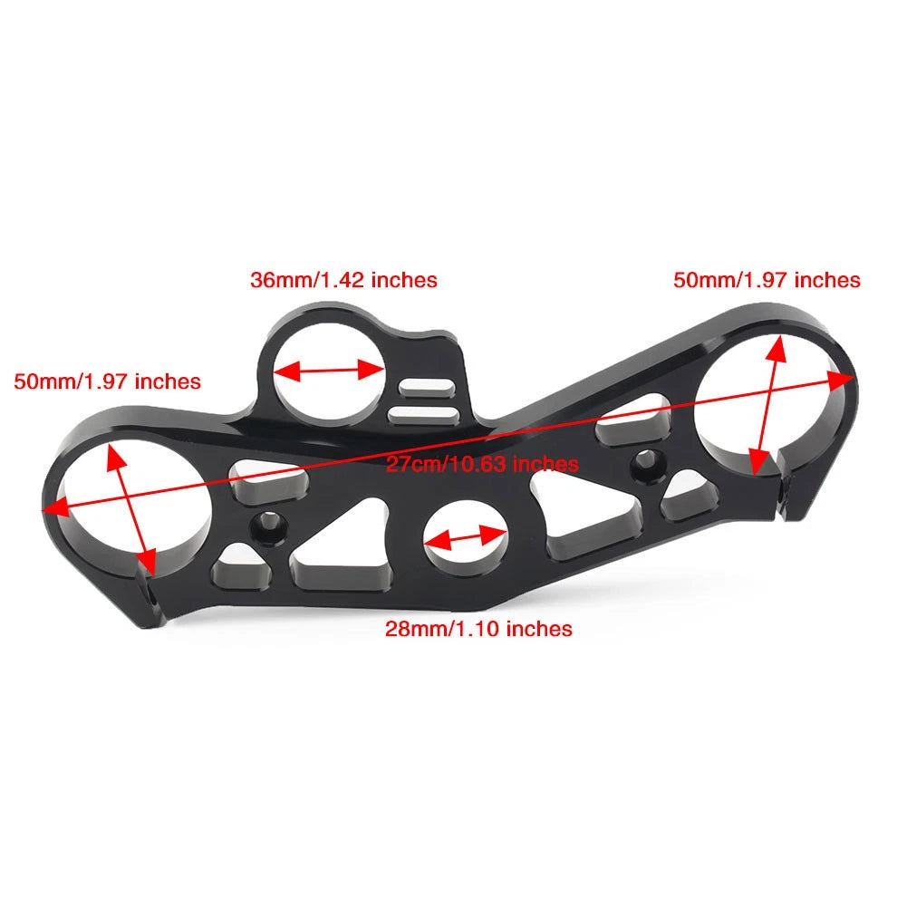 Lowering Triple Tree Front End Upper Top Clamp for YAMAHA YZF R6 2008-2016 Black