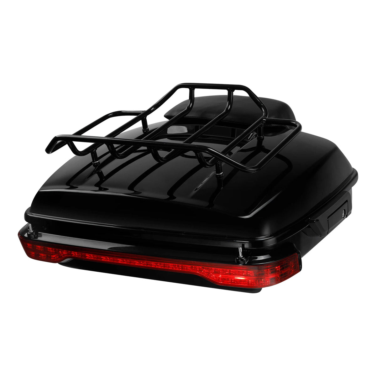 Black Chopped Trunk Pad Rack Tail Light Fit For Harley Touring Road Glide 14-26