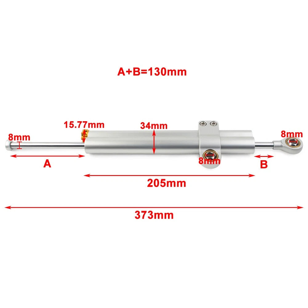373mm Steering Damper Motorcycle Stabilizer Linear Reversed Safety Control