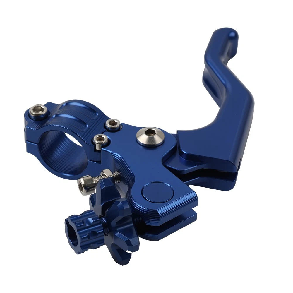 Stunt Clutch Lever Performance Cable Pull 7/8 1 Finger Universal Motorcycle Blue