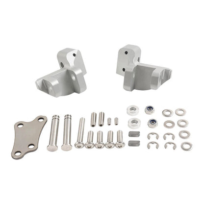 Motorbike Rider Foot Pegs Front Footpeg Lowering Kit For BMW R1200RT 2013 Silver