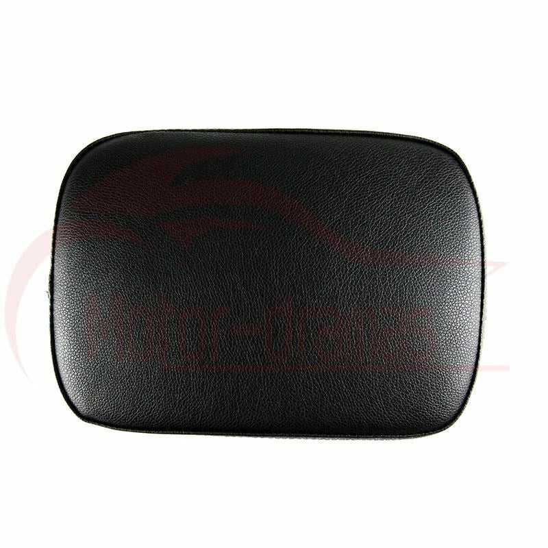 Motorcycle Black Rear Fender Passenger Pillion Pad Seat 8 Suction Cup For Harley