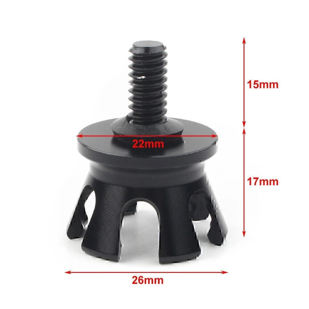 1 Pcs Aluminum Imperial Crown Style Rear Seat Bolt Tab Screw Mount for Harley UK