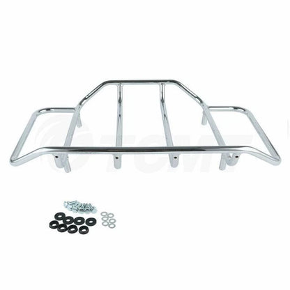Chopped Trunk Two Up Mount Rack Backrest Pad Fit For Harley Fat Boy 2008-2016 15