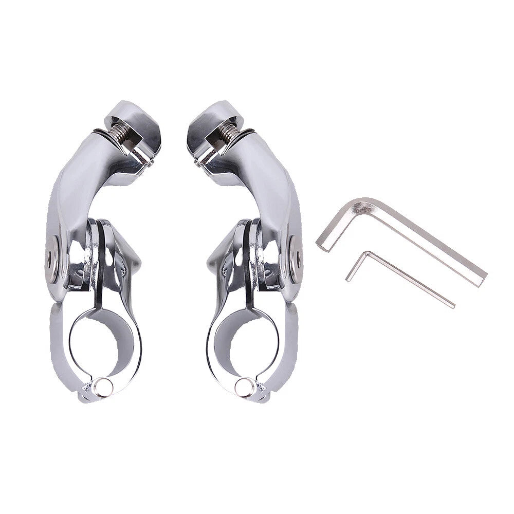 1-1/4" 1.25" Motorcycle Highway Crash Bar Foot Pegs Mount Kit For Harley Touring