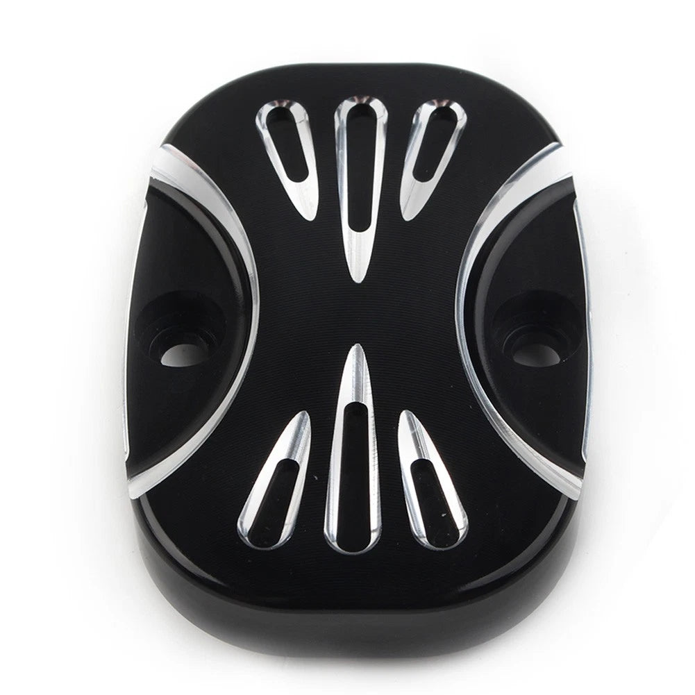 For Harley Electra Glide Road King FLHT CNC Cut Rear Brake Master Cylinder Cover