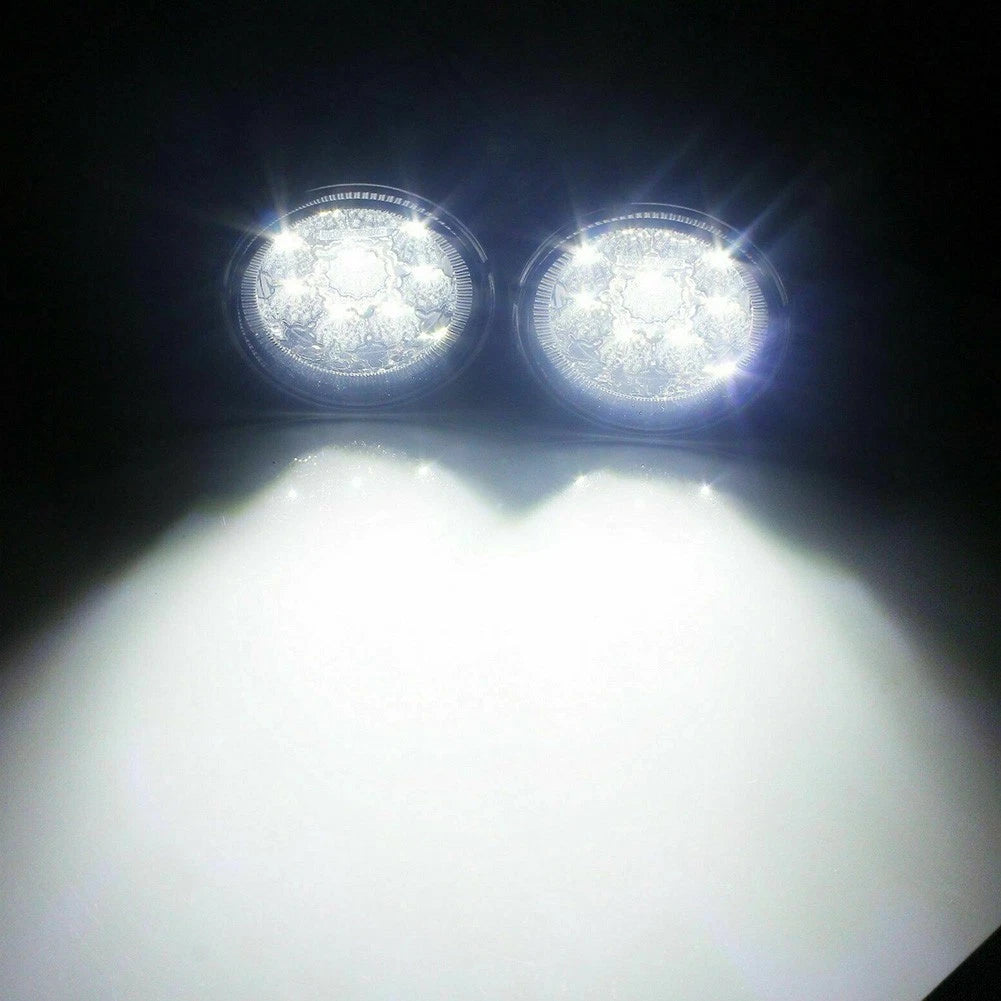 Pair Fog Light Daytime Running Driving Light For Ford C-MAX Fiesta Focus Transit