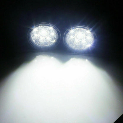 Pair Fog Light Daytime Running Driving Light For Ford C-MAX Fiesta Focus Transit