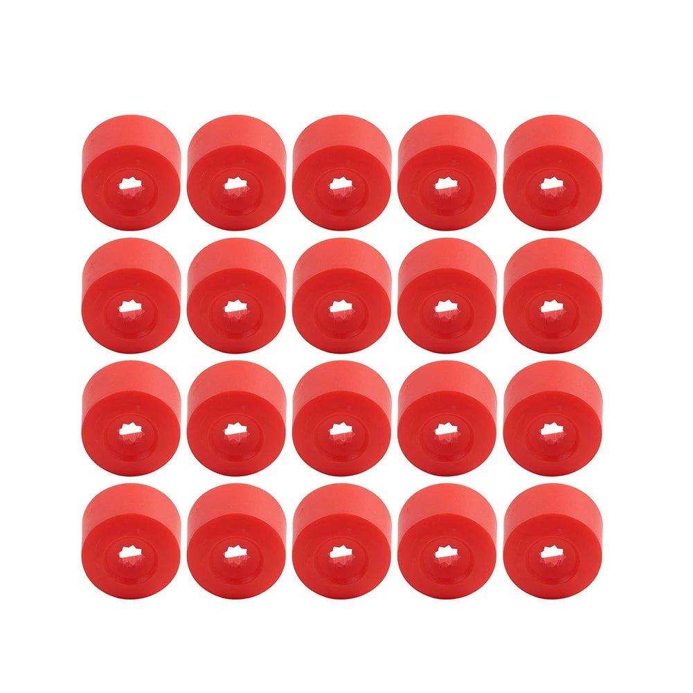20x 17mm Car Wheel Lug Nut Bolt Cover Caps For Volkswagen Golf Passat Beetle Red