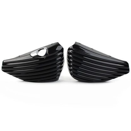 Left & Right Side Oil Tank Battery Cover Fit Harley Sportster XL883 XL1200 04-13