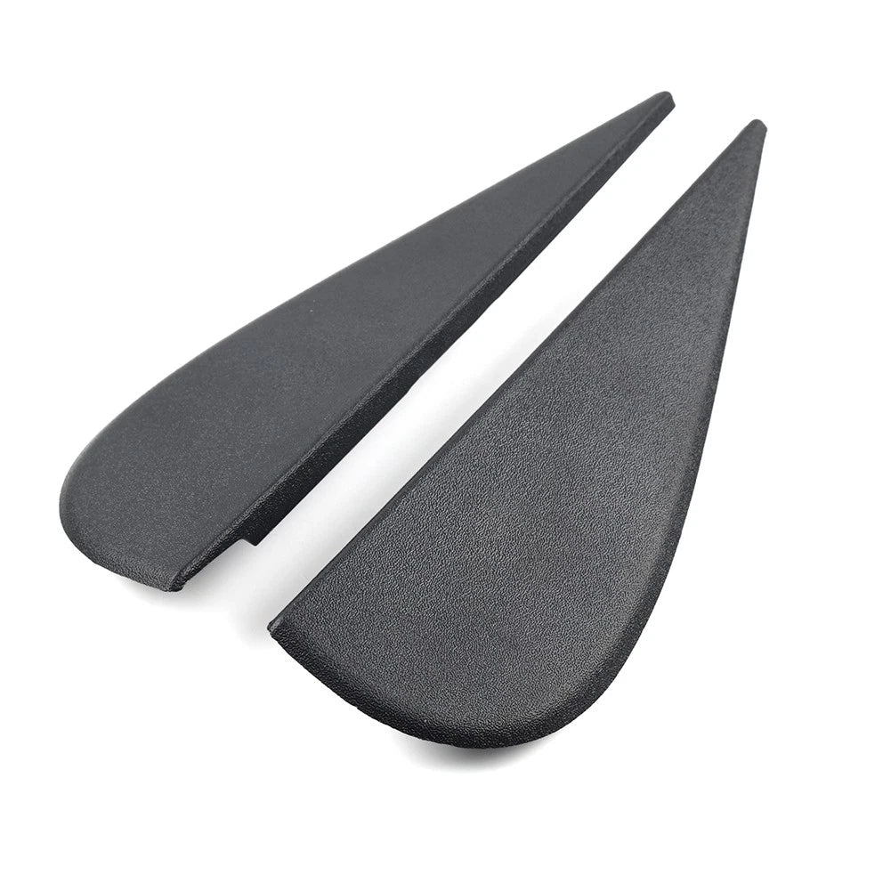 Door Side Mirror Triangle Flag Applique Black For Jeep Wrangler JK 2007-18 Pair