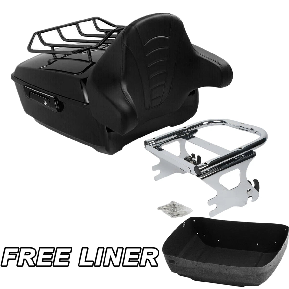 King Trunk Mount Rack Pad Fit For Harley Electra Road Glide King 97-08